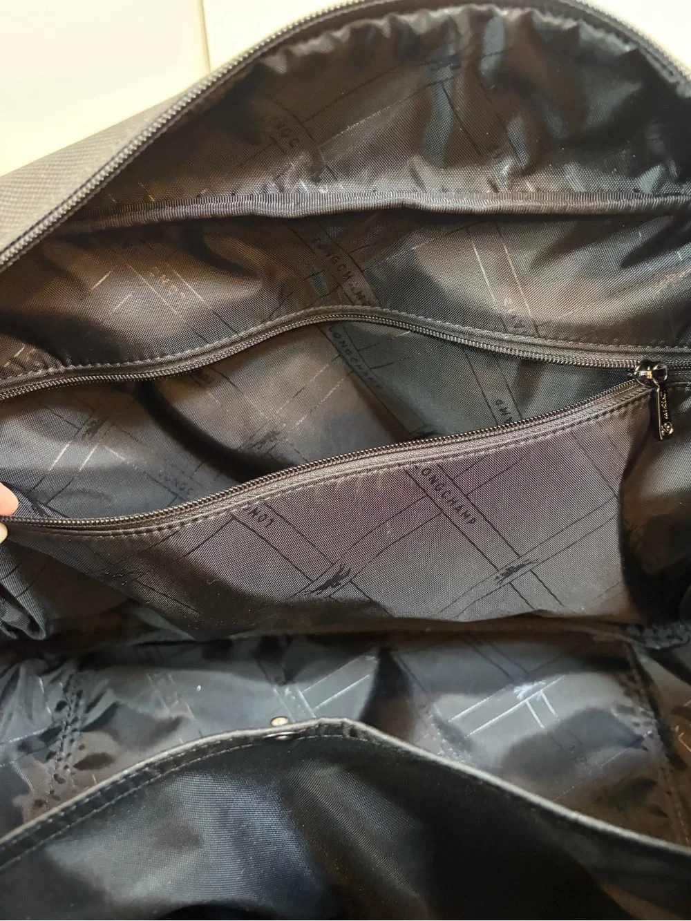 Longchamp Black with Brown Accents Boxford Briefcase/Travel Bag
